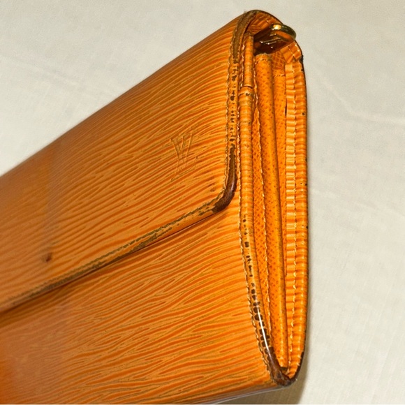 VTG Louis Vuitton Epi Porte Tresor Long Wallet Mandarin Orange Leather S#CA0065 - Picture 10 of 12